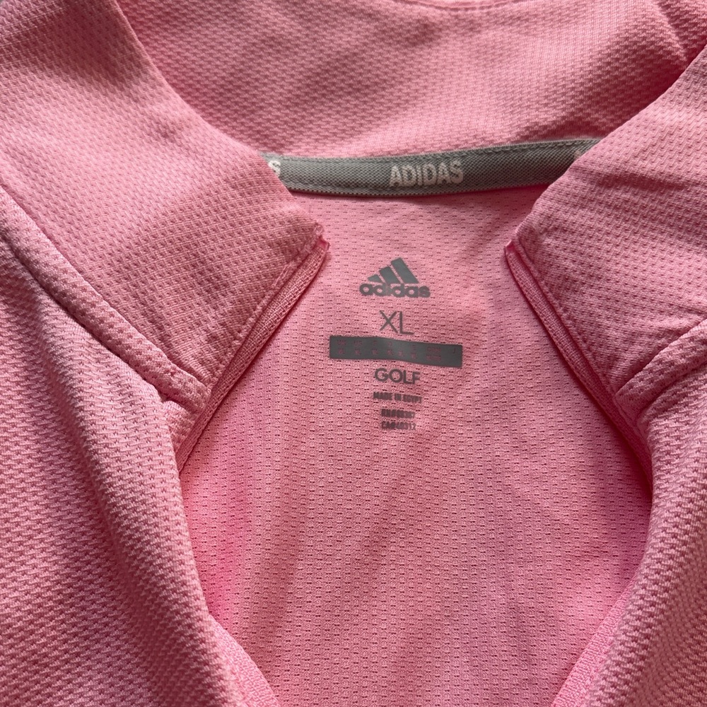 Adidas Women’sLight Pink Long Sleeve Golf Tee - Picture 2 of 5